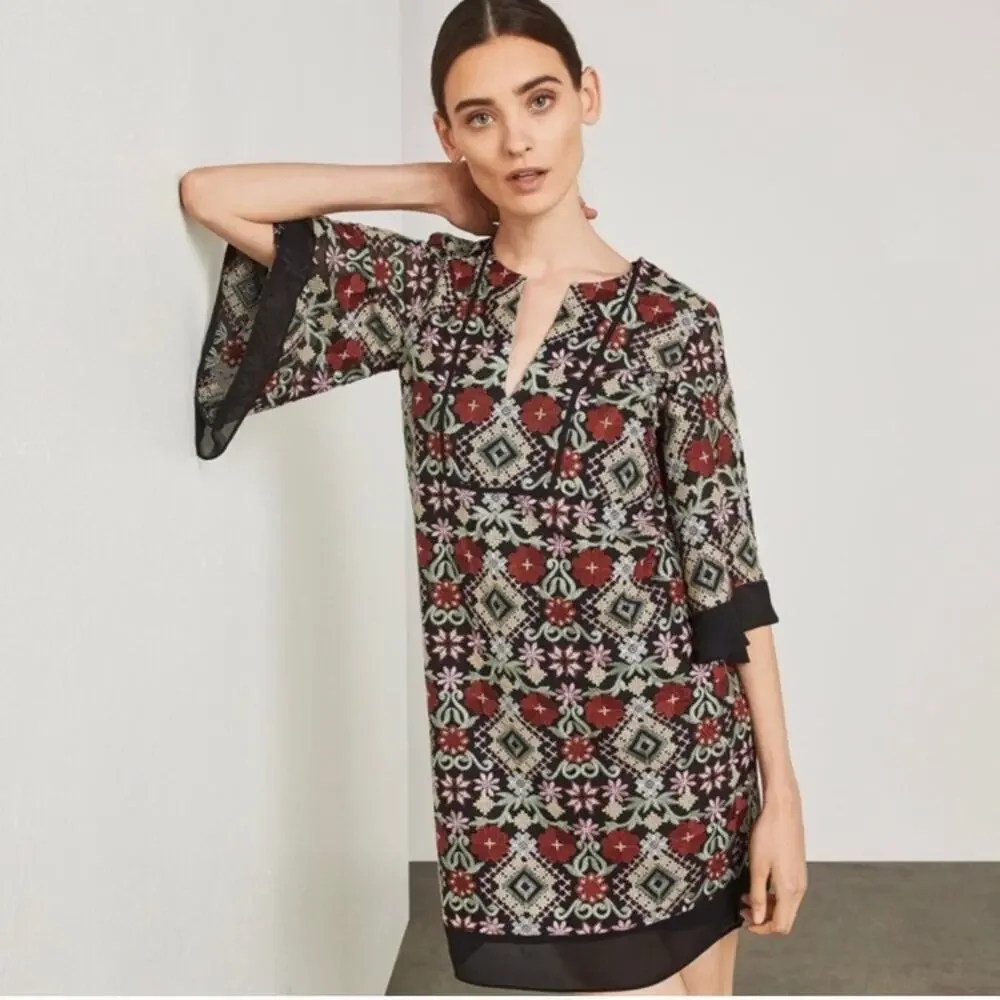bcbg floral embroidered dress BCBG Max Azria
